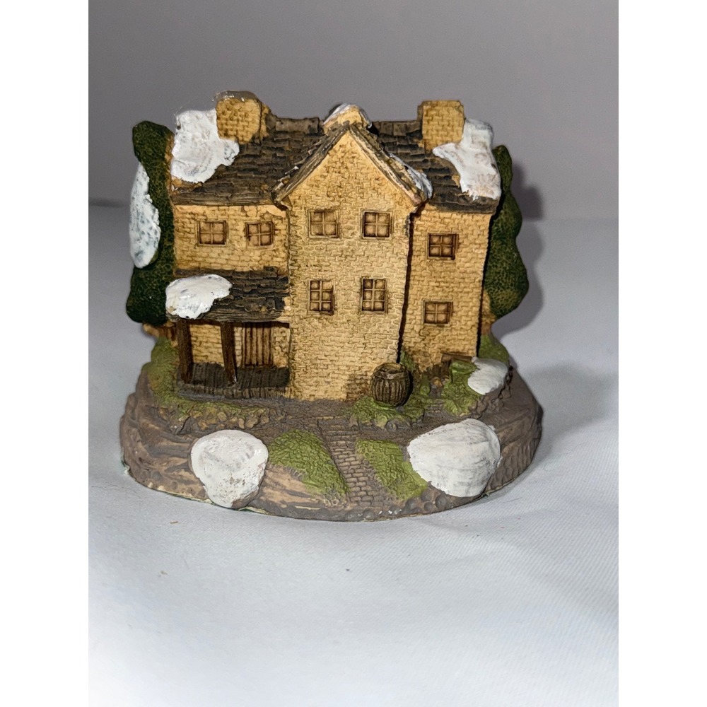 Santas World Kurt S Adler Vintage Miniature Stone House Snow Village Figurine